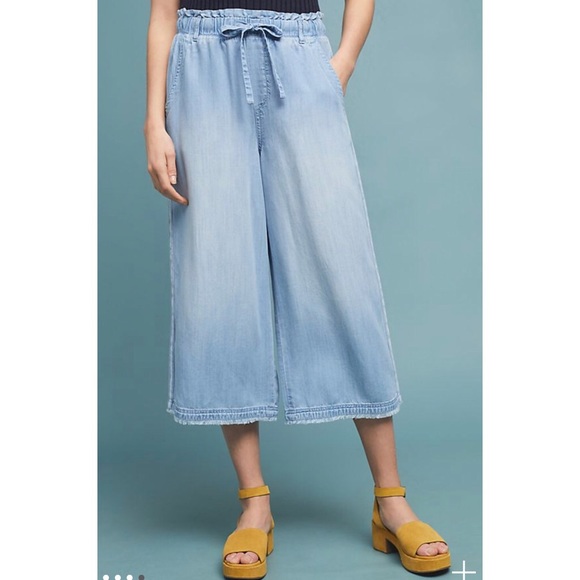 Anthropologie Pants - Anthro Cloth & Stone White Samoa Wide-Leg Pants